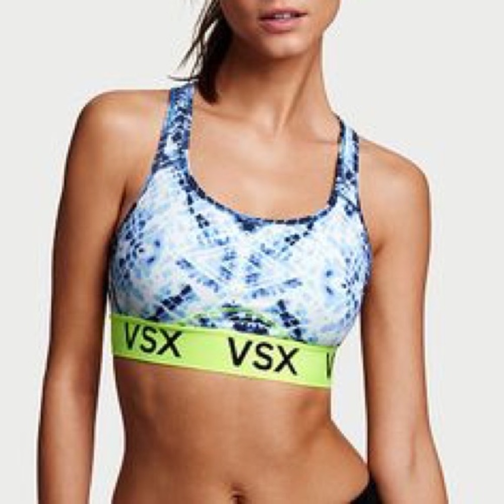 Victoria’s Secret VSX Sport Blue Tie Dye Sport Bra
